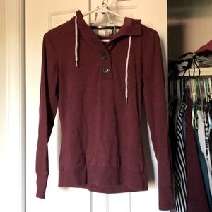 Long sleeve shirt with hoodie